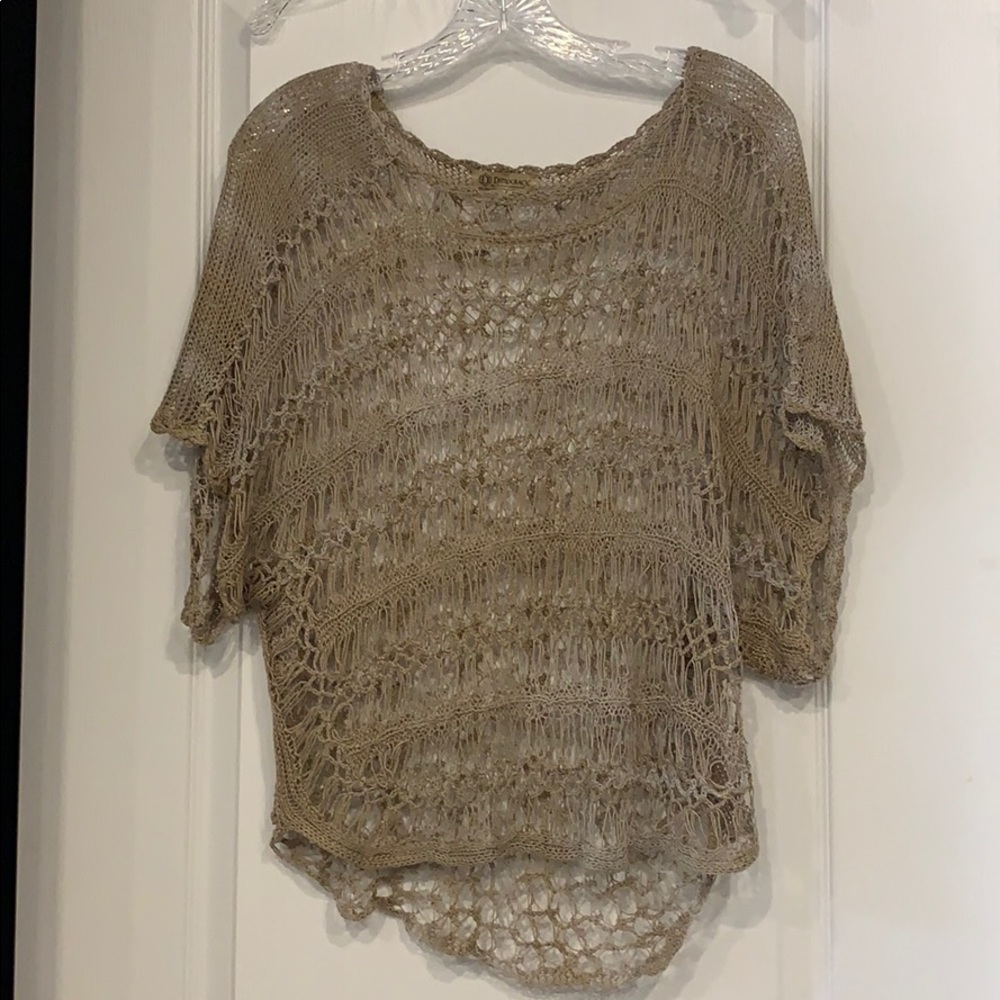 Crocheted sweater, Small size but stretchy